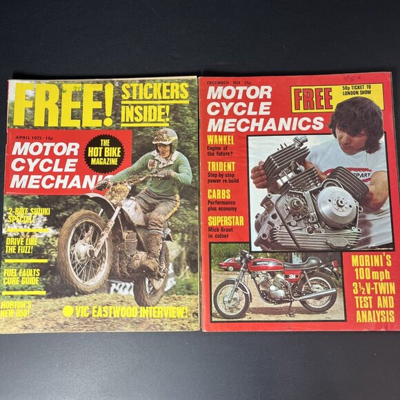 Vtg. 9x Motor Cycle Mechanic Magazines 1973 - 1976 Bikes Printed In England - Picture 2 of 16